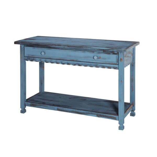 Kd Cama De Bebe Country Cottage Media Console Table, Blue Antique - KD3242105