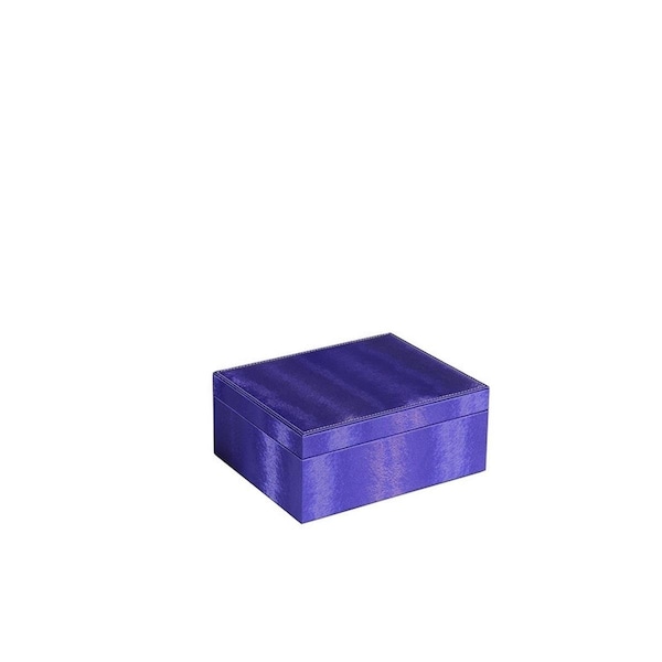 Ore Furniture 4 in. Jewlery Case, Azure Blue - Large - YMB-1805