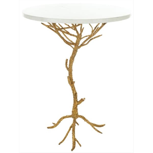 Safavieh Jason White And Gold Accent Table - FOX2512A