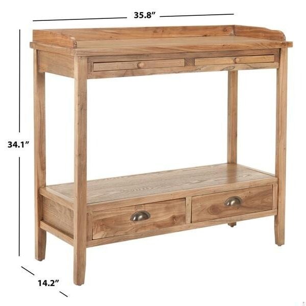 Safavieh Alice Console Table - Pickled Oak - AMH6571A