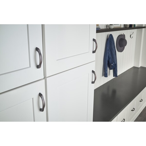 Elements By Hardware Resources 96 mm Center-to-Center Brushed Oil Rubbed Bronze Aiden Cabinet Pull - 993-96DBAC