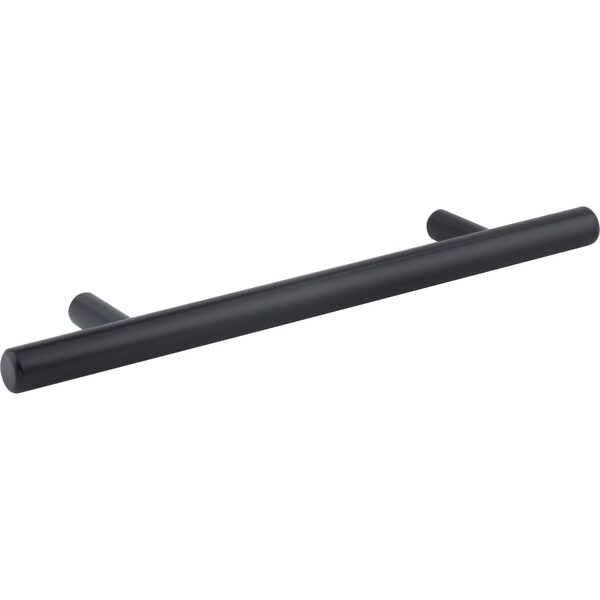 Elements By Hardware Resources 128 mm Center-to-Center Hollow Matte Black Stainless Steel Naples Cabinet Bar Pull - 204SSMB