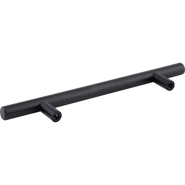 Elements By Hardware Resources 128 mm Center-to-Center Hollow Matte Black Stainless Steel Naples Cabinet Bar Pull - 204SSMB