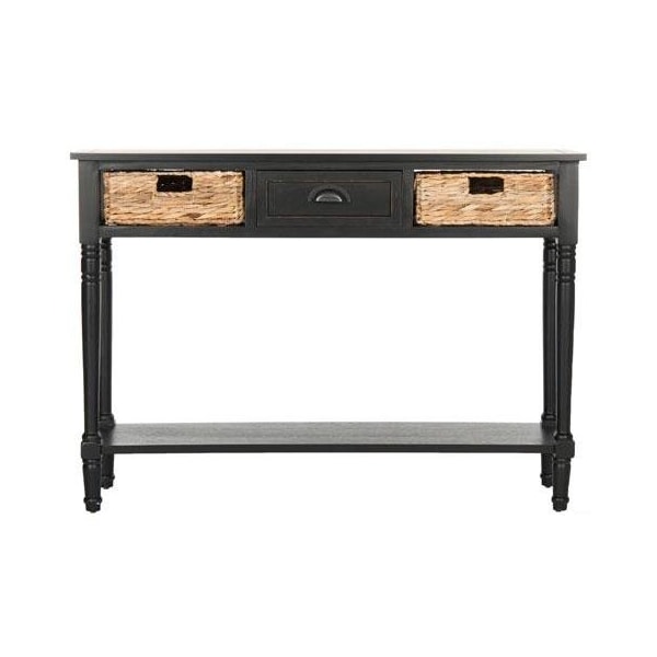 Safavieh Christa Console Table- Distressed Black - 31.5 x 13.4 x 44.5 in. - AMH5737A