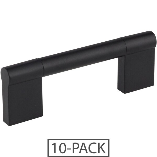 Elements By Hardware Resources 96 mm Center-to-Center Matte Black Knox Cabinet Bar Pull,  - 645-96MB-10