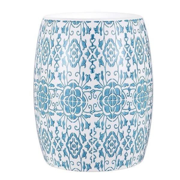 Safavieh Sebryna Garden Stool, Blue & White - ACS4592B