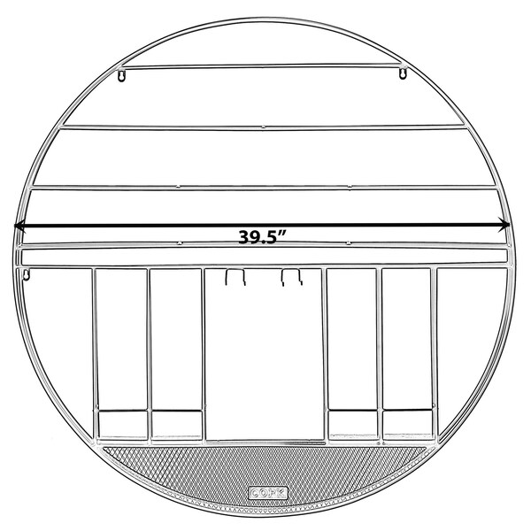 Vintiquewise Vintage Decorative Modern Black Metal Round Wall Mounted Wine Display Rack - QI004276
