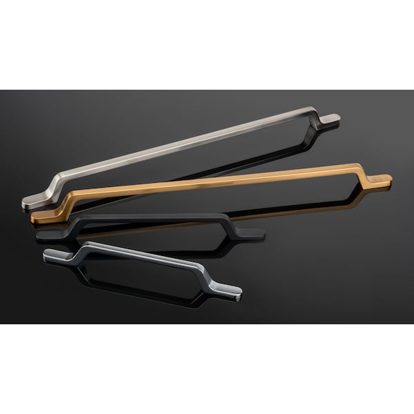 Richelieu 12 5/8 in (320 mm) Center-to-Center Matte Black Contemporary Cabinet Pull - BP52010320900