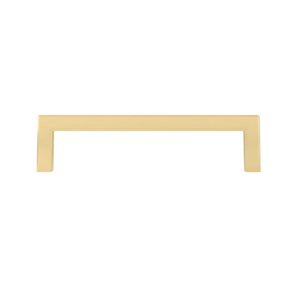 Richelieu Lambton Collection 5 1/16-inch (128 mm) Satin Brass Modern Rectangular Cabinet Pull - BP873128160