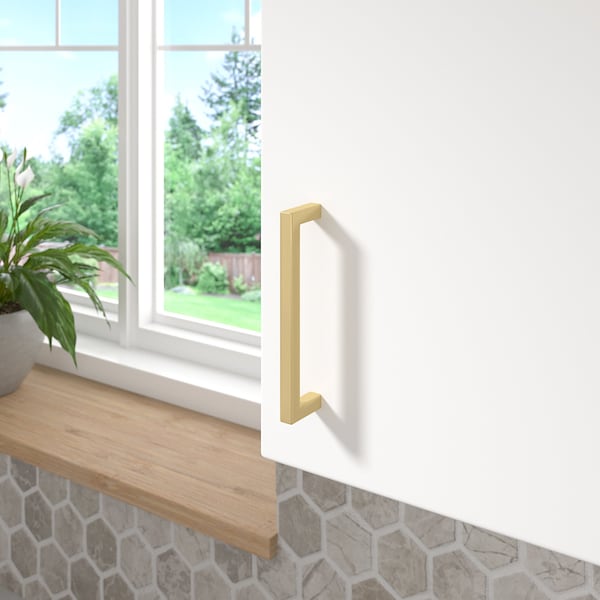 Richelieu Lambton Collection 5 1/16-inch (128 mm) Satin Brass Modern Rectangular Cabinet Pull - BP873128160
