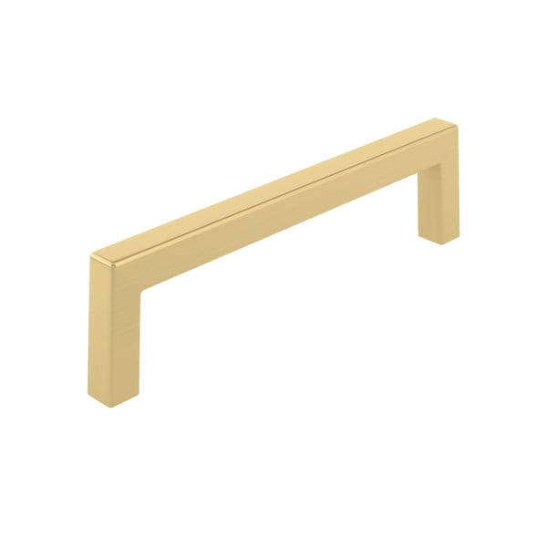 Richelieu Lambton Collection 5 1/16-inch (128 mm) Satin Brass Modern Rectangular Cabinet Pull - BP873128160