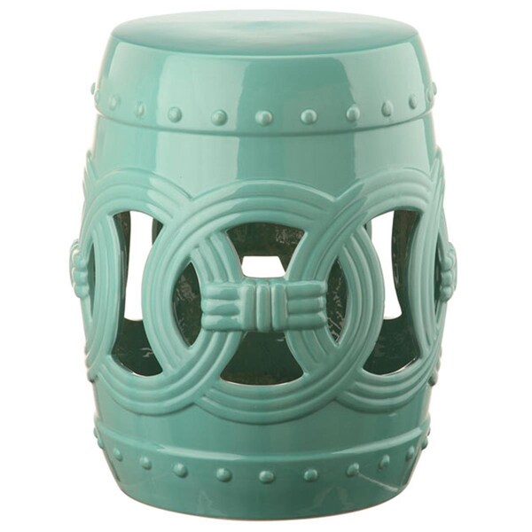 Safavieh Double Coin Garden Stool- Light Blue - 17 x 13 x 13 in. - ACS4500F