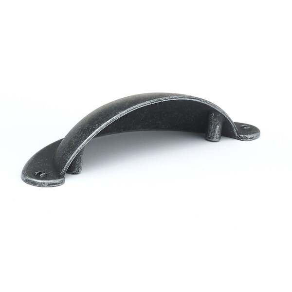 Richelieu 3 in (76 mm) Center-to-Center Antique Iron Traditional Cabinet Pull - BP82333903
