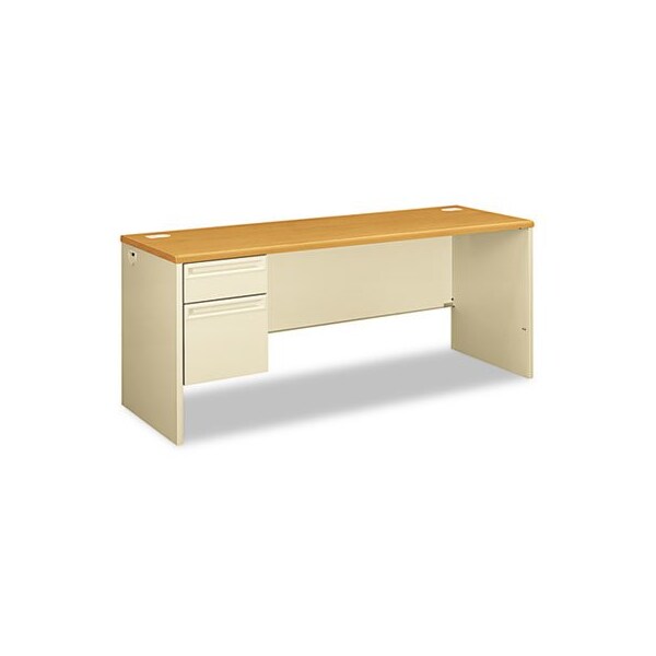 Hon HON, 38000 SERIES LEFT PEDESTAL CREDENZA, 72W X 24D X 29.5H, HARVEST/PUTTY - 38855LCL
