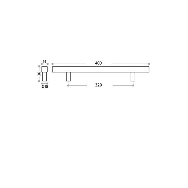 Richelieu 12 5/8 in (320 mm) Center-to-Center Matte Black Contemporary Cabinet Pull - 7735320900