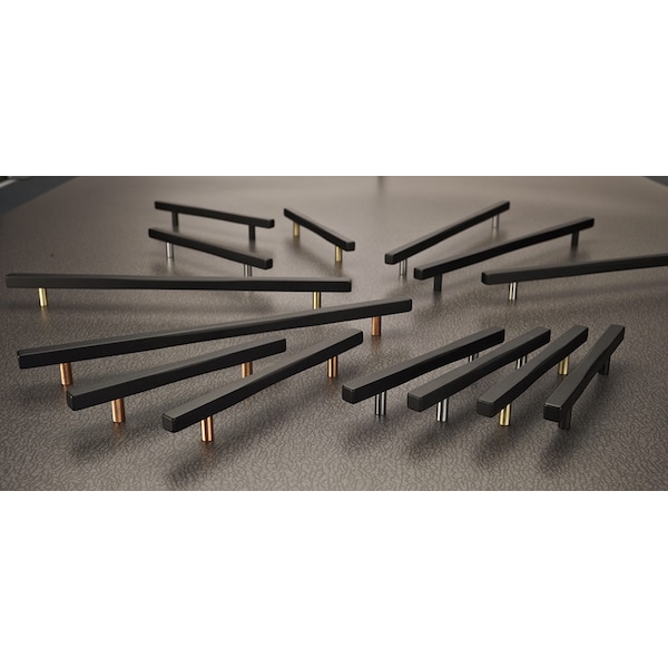 Richelieu 12 5/8 in (320 mm) Center-to-Center Matte Black Contemporary Cabinet Pull - 7735320900