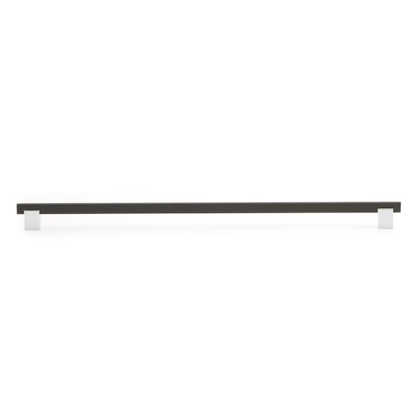 Richelieu 18-7/8 in. (480 mm) Center-to-Center Matte Black, Chrome Contemporary Drawer Pull - BP905480140900