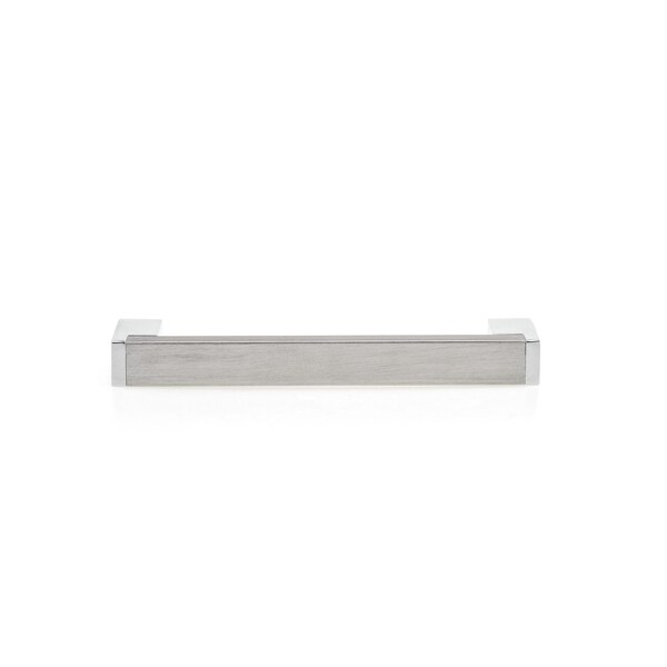 Richelieu 3 3/4 in (96 mm) Center-to-Center Chrome, Brushed Nickel Contemporary Cabinet Pull - BP80196140