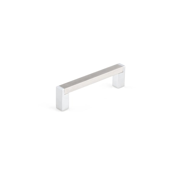 Richelieu 3 3/4 in (96 mm) Center-to-Center Chrome, Brushed Nickel Contemporary Cabinet Pull - BP80196140