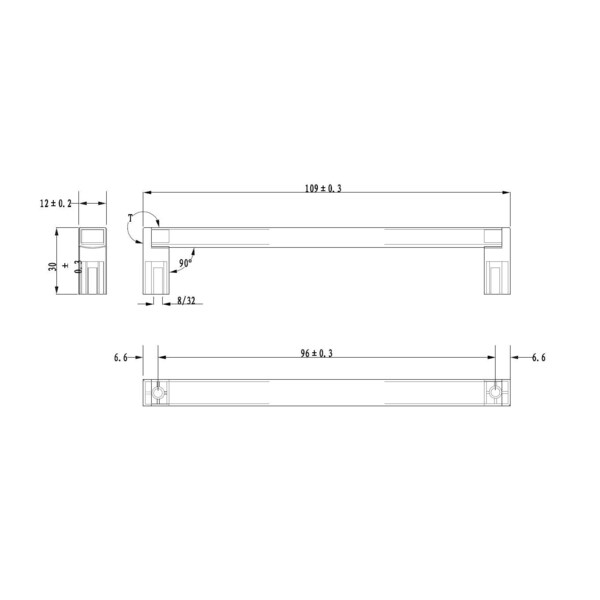 Richelieu 3 3/4 in (96 mm) Center-to-Center Chrome, Brushed Nickel Contemporary Cabinet Pull - BP80196140
