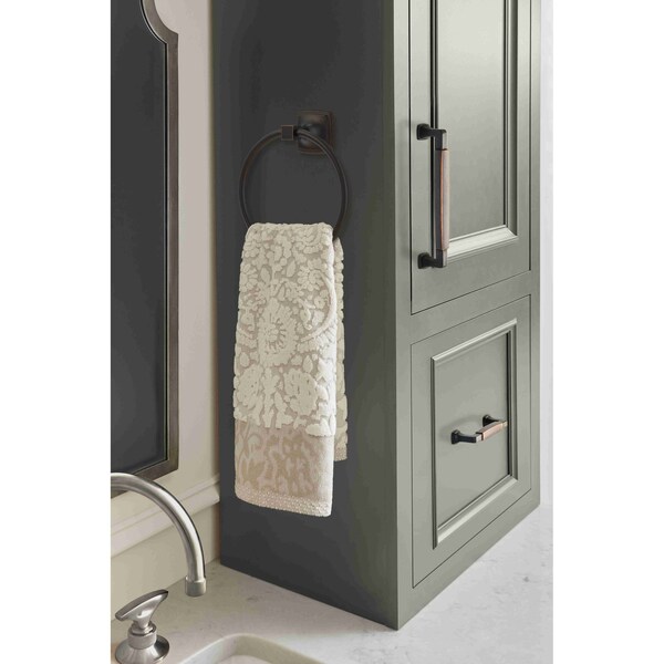 Amerock Stature 3-3/4 in 96 mm Center-to-Center Oil Rubbed Bronze Cabinet Pull - BP36887ORB