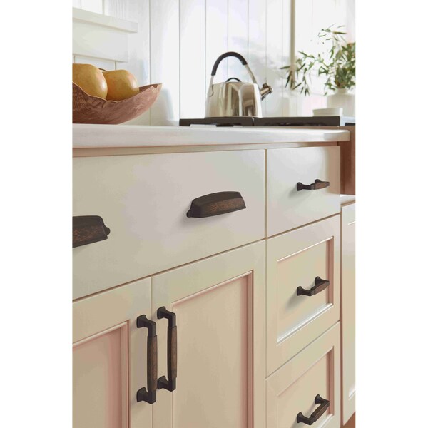 Amerock Stature 3-3/4 in 96 mm Center-to-Center Oil Rubbed Bronze Cabinet Pull - BP36887ORB