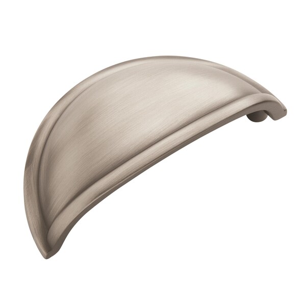 Amerock Cup Pulls 3 in 76 mm Center-to-Center Antique Silver Cabinet Cup Pull - BP53010AS