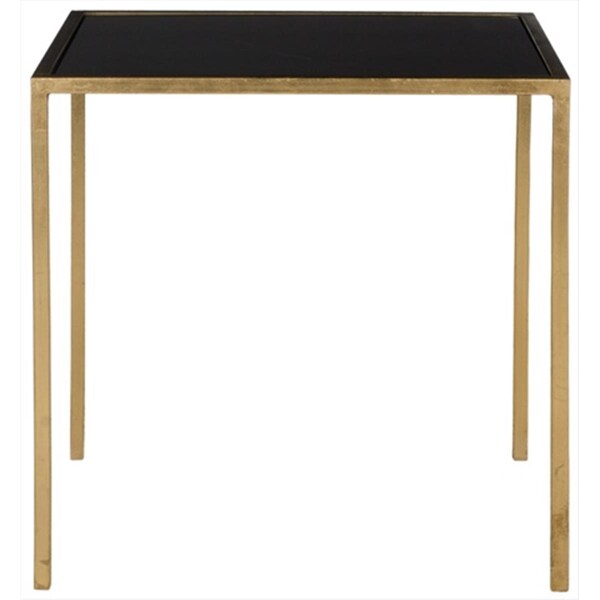 Safavieh Kiley Accent Table Gold And Black Glass Top - FOX2525B