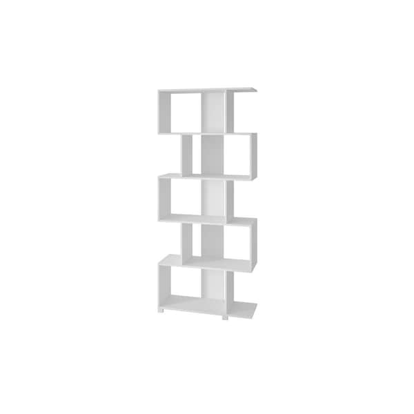 Designed To Furnish Accentuations by Charming Petrolina Z-Shelf with 5 Shelves in White - DE2209746