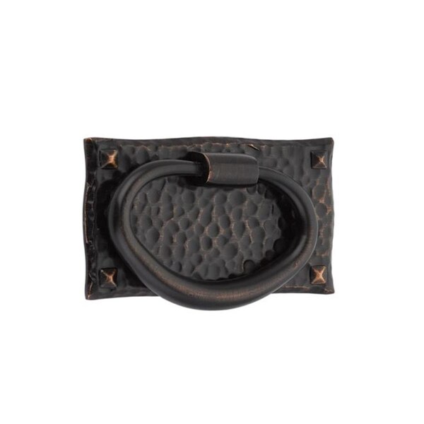 Patioplus 3 x 1.75 in. Hammered Oval Cabinet Pull, Oil Rubbed Bronze - PA1627984