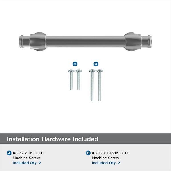 Amerock Winsome 3-3/4 in 96 mm Center-to-Center Polished Chrome Cabinet Pull - BP3676626