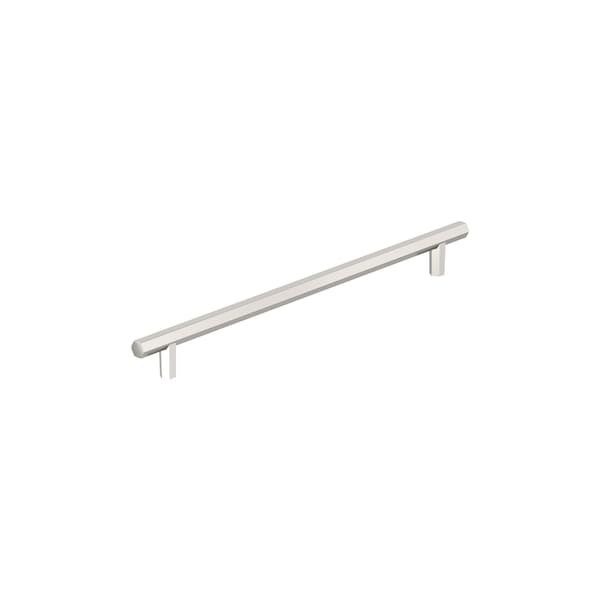 Amerock Caliber 10-1/16 inch 256mm Center-to-Center Polished Nickel Cabinet Pull - BP36877PN
