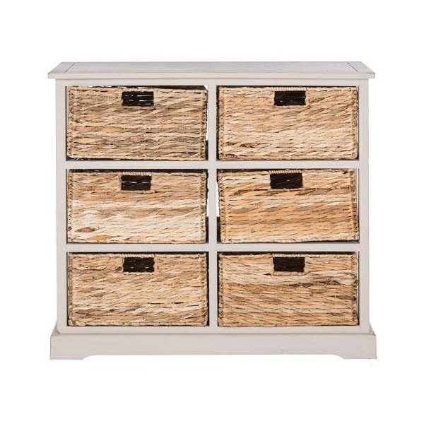 Safavieh Keenan 6 Basket Storage Chest- Vintage Grey - 29.5 x 13.4 x 32.1 in. - AMH5740D