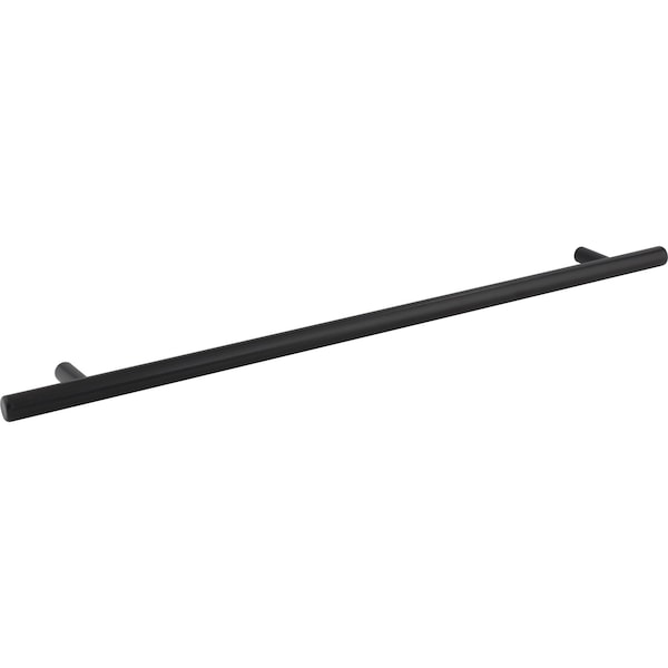 Elements By Hardware Resources 319 mm Center-to-Center Hollow Matte Black Stainless Steel Naples Cabinet Bar Pull - 397SSMB