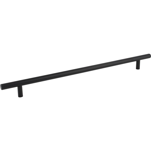Elements By Hardware Resources 319 mm Center-to-Center Hollow Matte Black Stainless Steel Naples Cabinet Bar Pull - 397SSMB