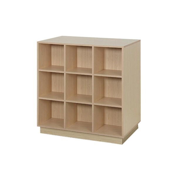 Made4Mattress 12 in. 18 Wood Cubbie Double Sided Display, Maple - MA1105532