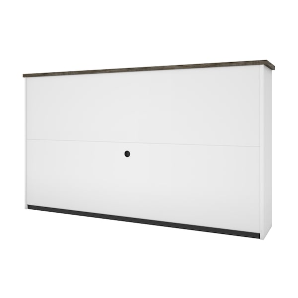 Bestar Norma Hutch, Walnut Grey & White - 181520-000035