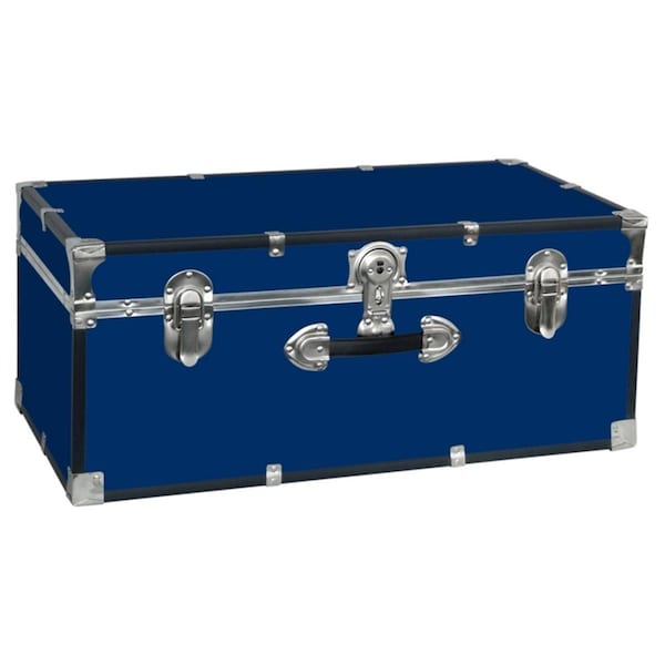 Back2Basics 5120-40 BLUE Collegiate 30 in. Footlocker Trunk - Blue - BA2458755