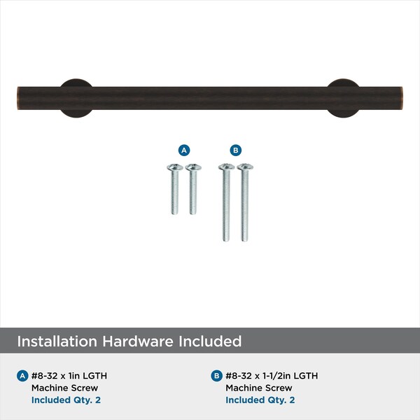 Amerock Radius 5-1/16 in 128 mm Center-to-Center Oil Rubbed Bronze Cabinet Pull - BP36866ORB