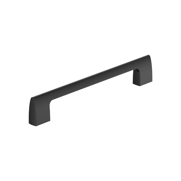 Amerock Riva 7-9/16 inch 192mm Center-to-Center Matte Black Cabinet Pull - BP55488MB
