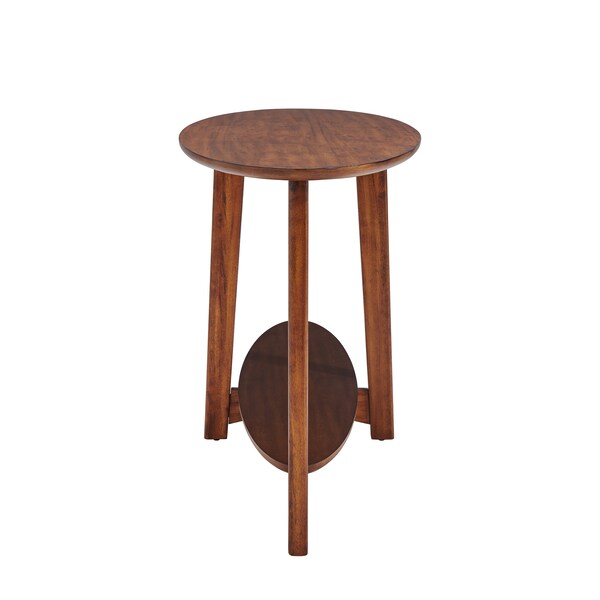 Alaterre Furniture Monterey 60"L Console/Media Mid-Century Modern Wood Table, Warm Chestnut - ANMT1070