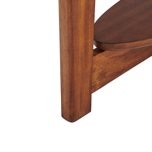 Alaterre Furniture Monterey 60"L Console/Media Mid-Century Modern Wood Table, Warm Chestnut - ANMT1070