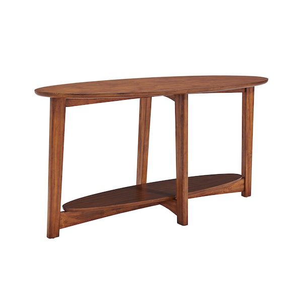 Alaterre Furniture Monterey 60"L Console/Media Mid-Century Modern Wood Table, Warm Chestnut - ANMT1070