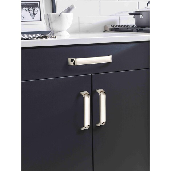 Amerock Concentric 7-9/16 in 192 mm Center-to-Center Polished Nickel Cabinet Pull - BP36815PN