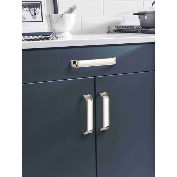 Amerock Concentric 7-9/16 in 192 mm Center-to-Center Polished Nickel Cabinet Pull - BP36815PN