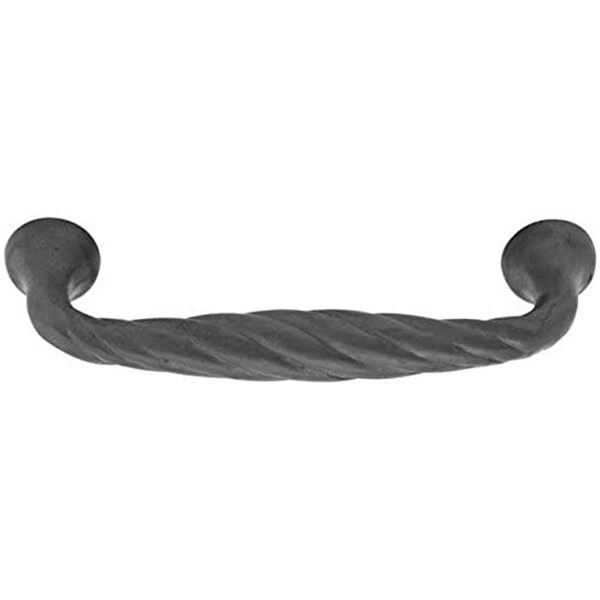 Patioplus 6 in. Center to Center Tuscany Twist Cabinet Pull, Flat Black - PA2030505