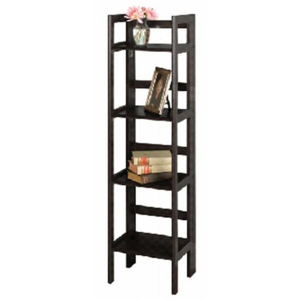 Winsome Trading WINSOME TRADING--Folding Shelf 4-Tier Black - 20852