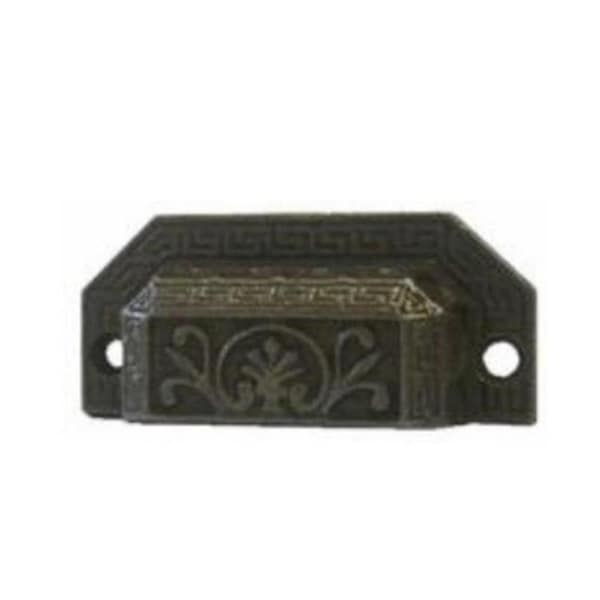 Gourmetgalley 88-603 Antique Drawer Pull - Black Nickel - 3-1/2in. x 1-1/2in. - GO3004155