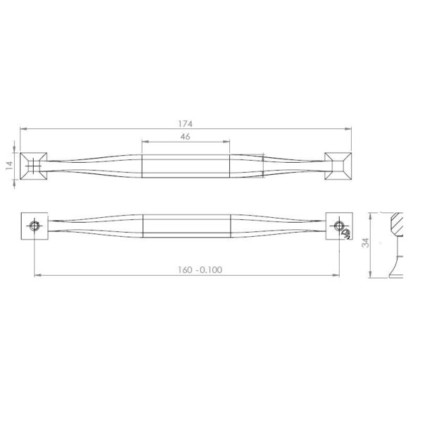 Richelieu 6 5/16 in (160 mm) Center-to-Center Brushed Nickel Transitional Cabinet Pull - 3921160195