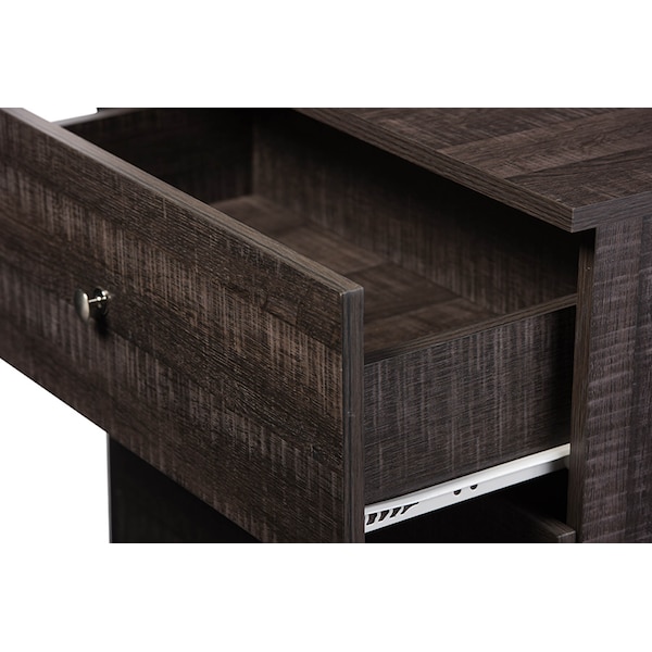 Baxton Studio Decon Espresso Brown Wood 3-Drawer Storage Chest - 119-6495